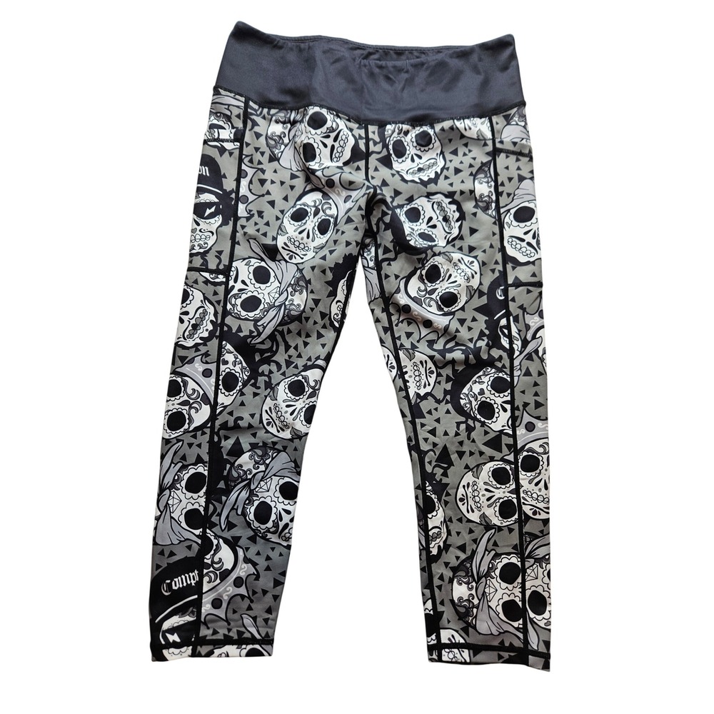 Constantly Varied Gear CVG Sugar Skull Compton Leggings Gray Black Large